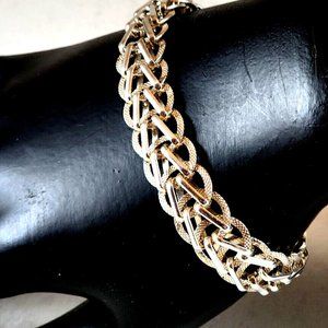 925 Sterling Silver Italy - Cluster Link Chain Bracelet-7.25"